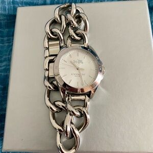Coach stainless open link watch